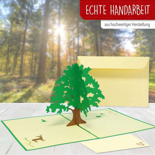 3D Pop-Up Karte Baum Natur, N50 - LINPopUp