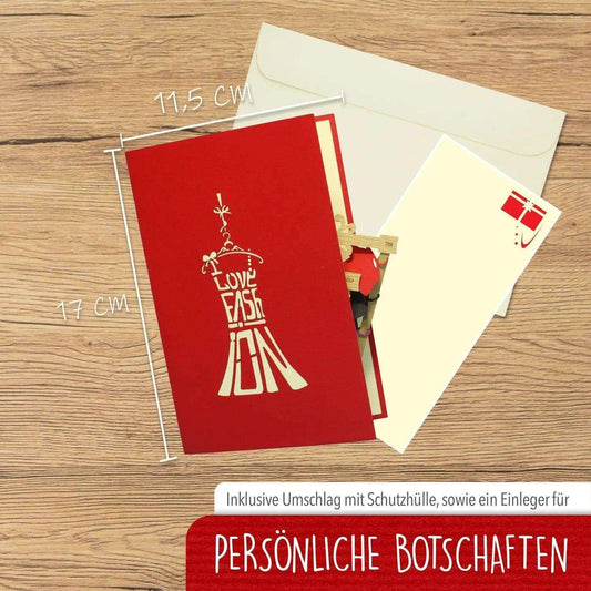 3D Pop-Up Karte Kleiderständer Shopping, N348 - LINPopUp