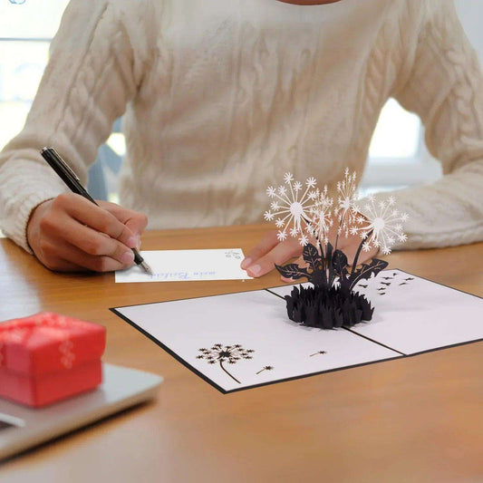 3D Pop-Up Karte Kondolenz Pusteblumen, N387 - LINPopUp