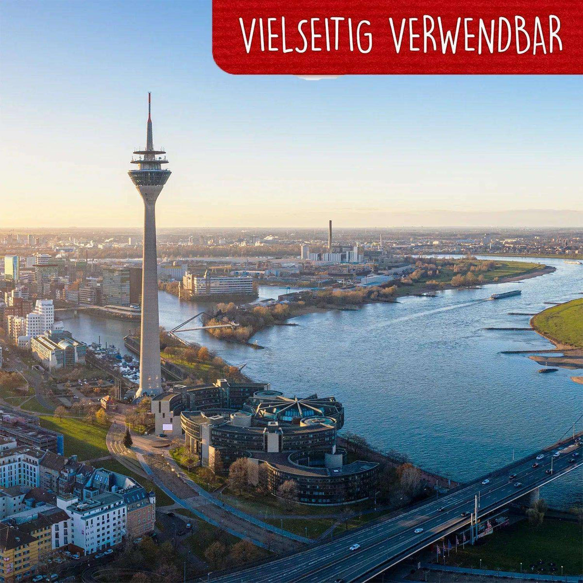 Pop-Up Karte Düsseldorf - 3D Stadtkarte Stadtbesichtigung Gutschein, N234 - LINPopUp