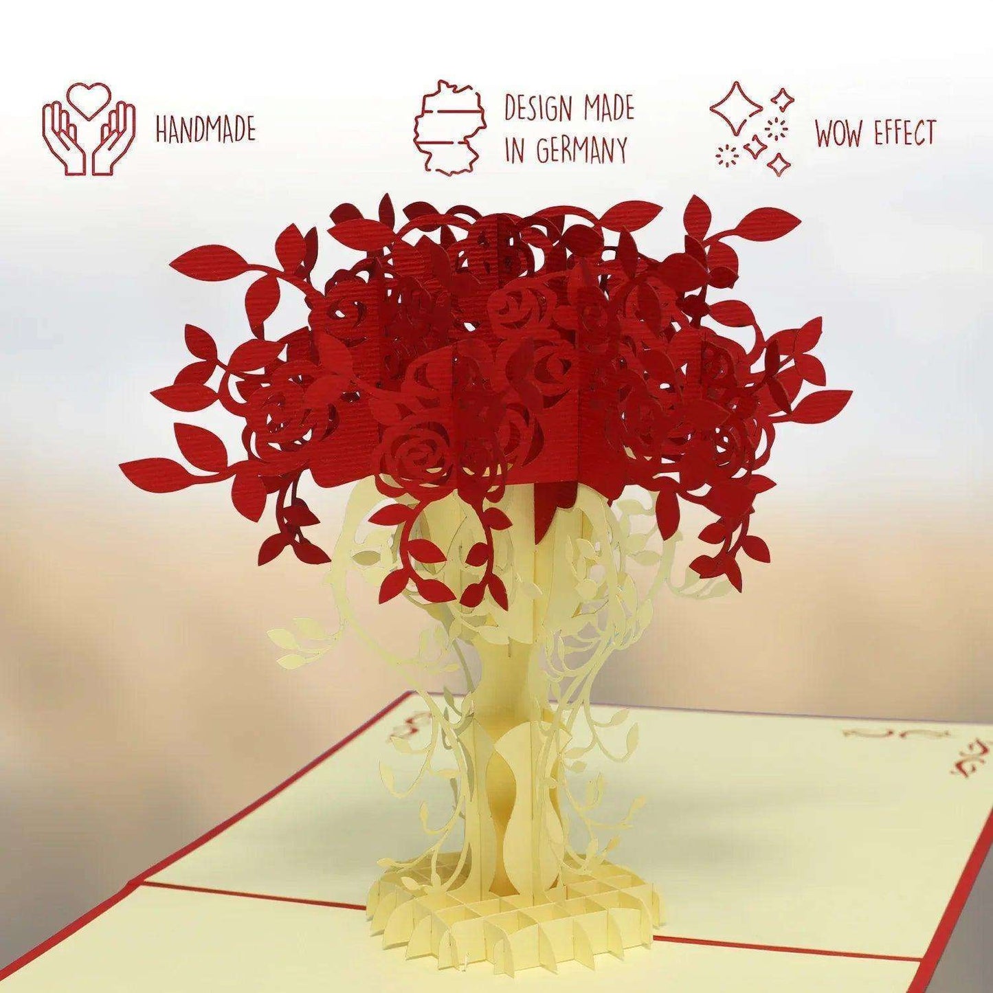 Pop Up Karte 3D Blumenvase – Grußkarte Geburtstag & Muttertag - LINPopUp