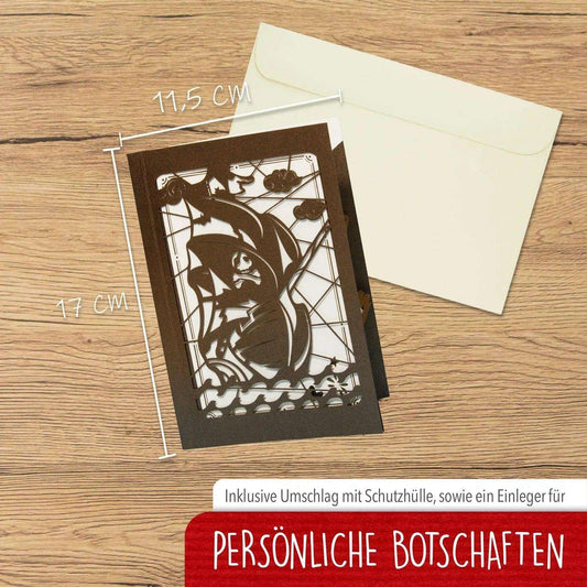 Pop-Up 3D Karte Schiff - Grußkarte mit Boot, Piratenschiff, N721 - LINPopUp