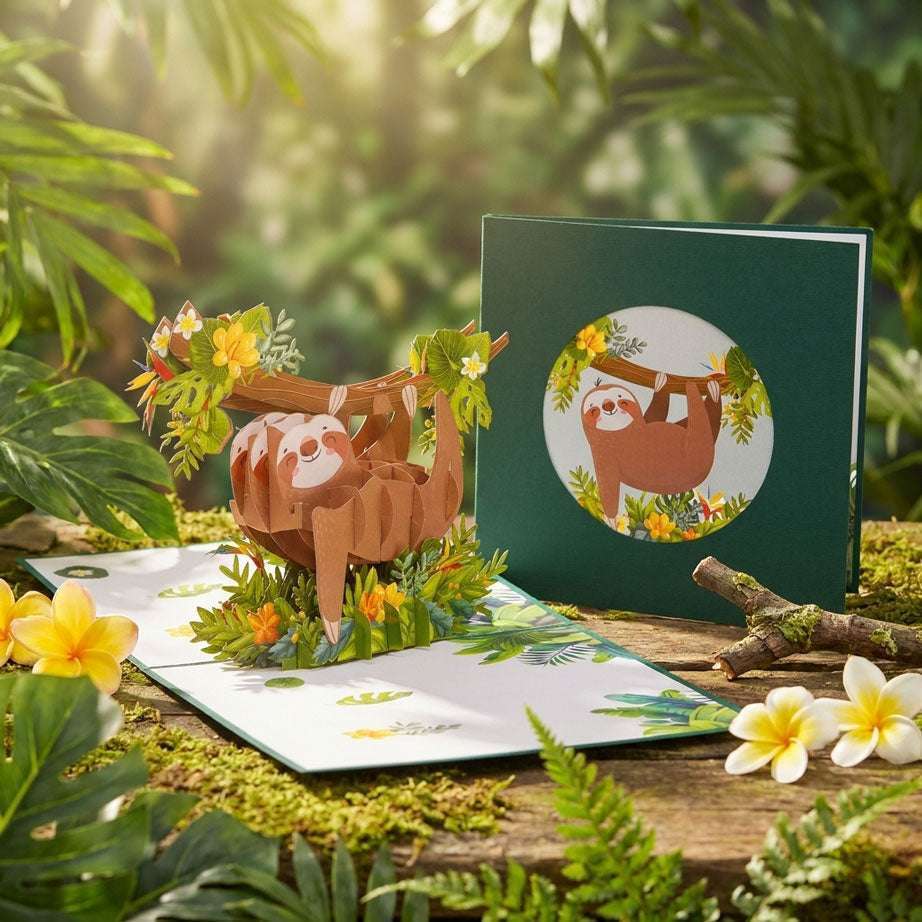 Pop-Up Karte 3D Faultier | LINPopUp LINPopUp 17887