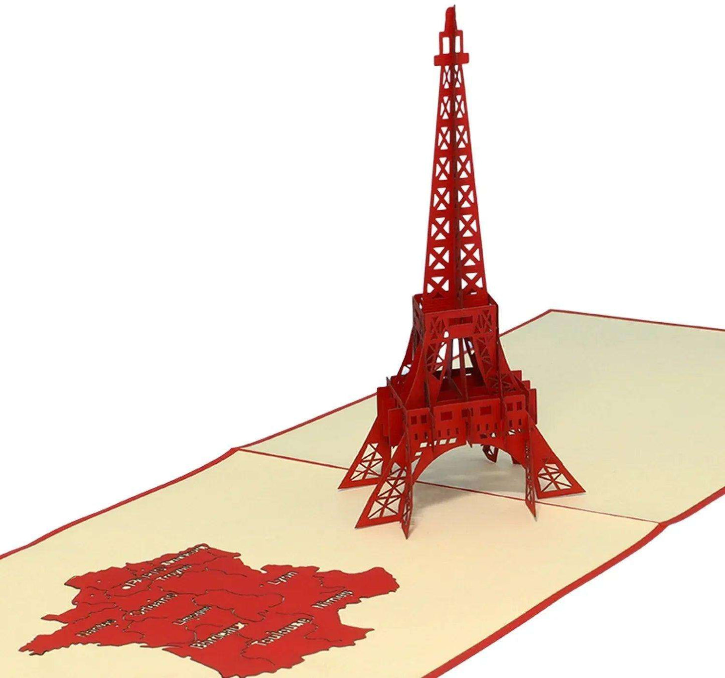 Pop-Up Karte Paris - 3D Stadtkarte Stadtbesichtigung Gutschein, N181 - LINPopUp