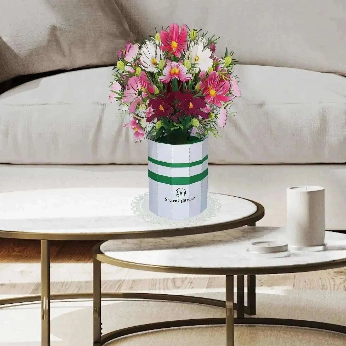 Pop-Up XXL Blumenstrauß - 3D Papierblumen, N803 - LINPopUp