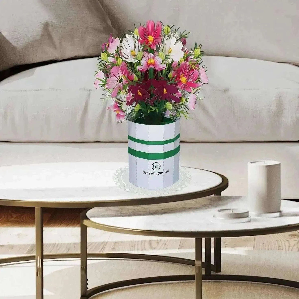 Pop-Up XXL Blumenstrauß - 3D Papierblumen, N803 - LINPopUp