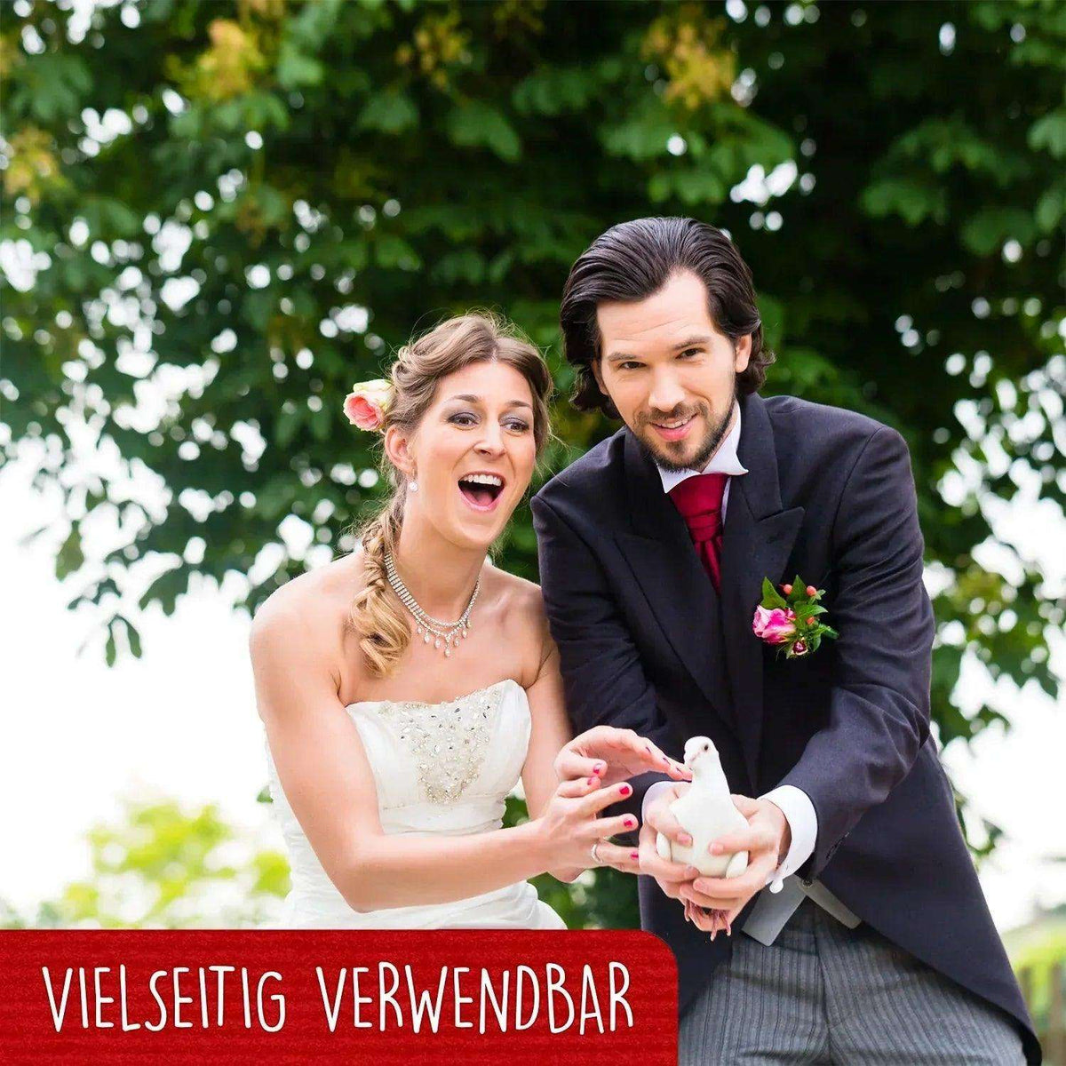 Hochzeitskarte Pop Up 3D - Glückwunschkarte zur Hochzeit, Turteltauben, N77 - LINPopUp