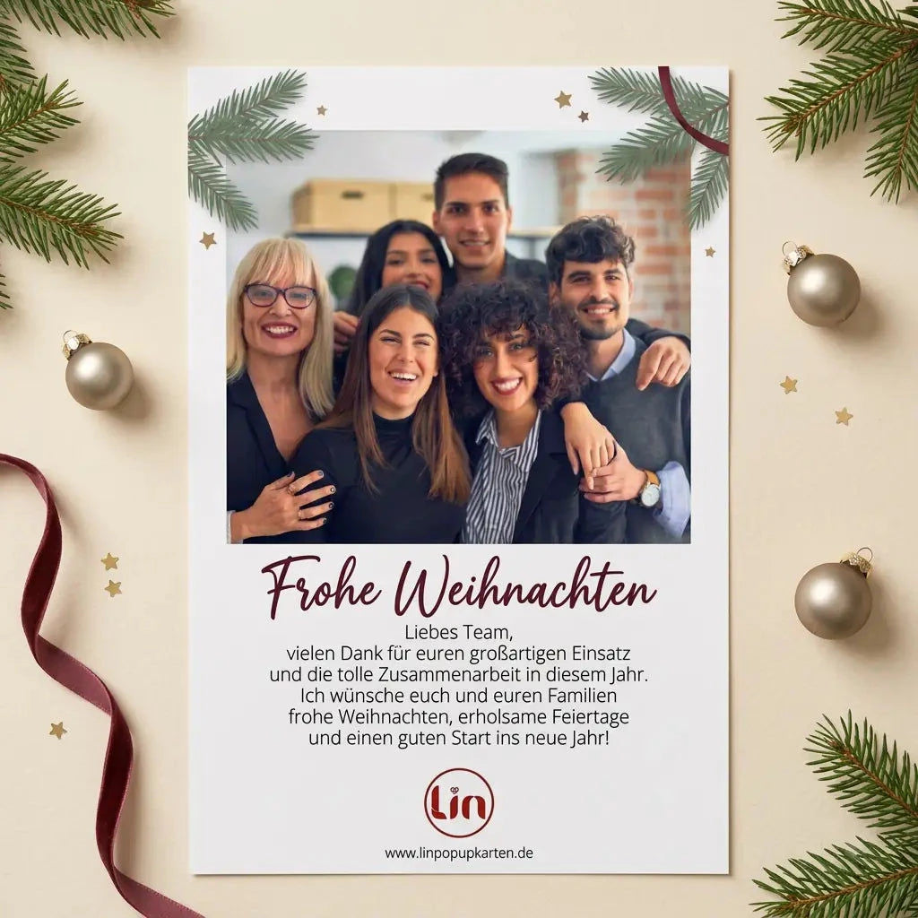 Individueller Weihnachtseinleger für Unternehmen LINPopUp