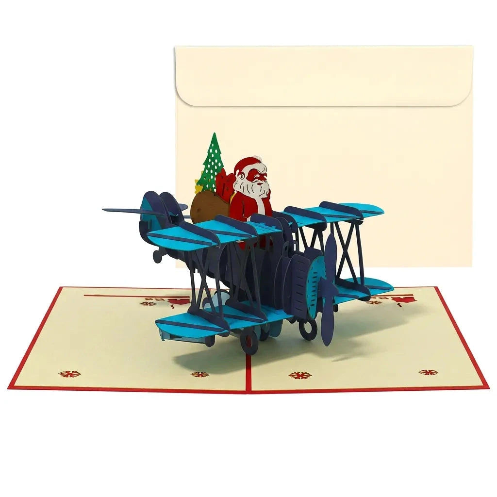Pop Up Karte 3D Nikolaus im Doppeldecker – Weihnachtskarte mit Wow-Effekt | LINPopUp LINPopUp 17660-N455