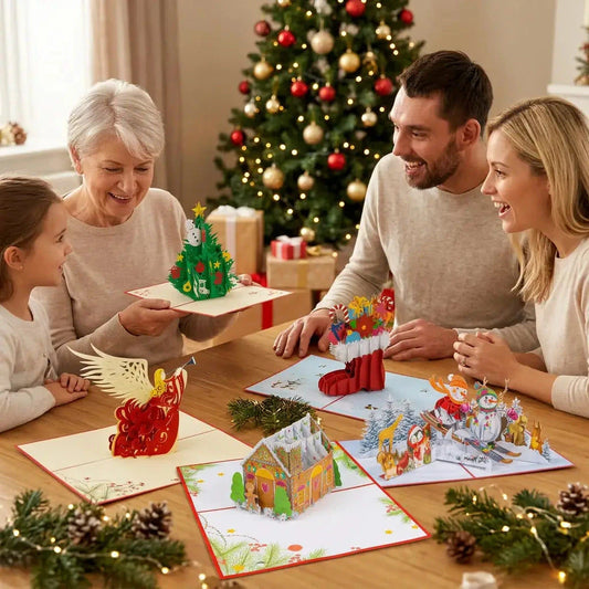 5er-Weihnachtskarten-Set Weihnachtsvielfalt LINPopUp S2