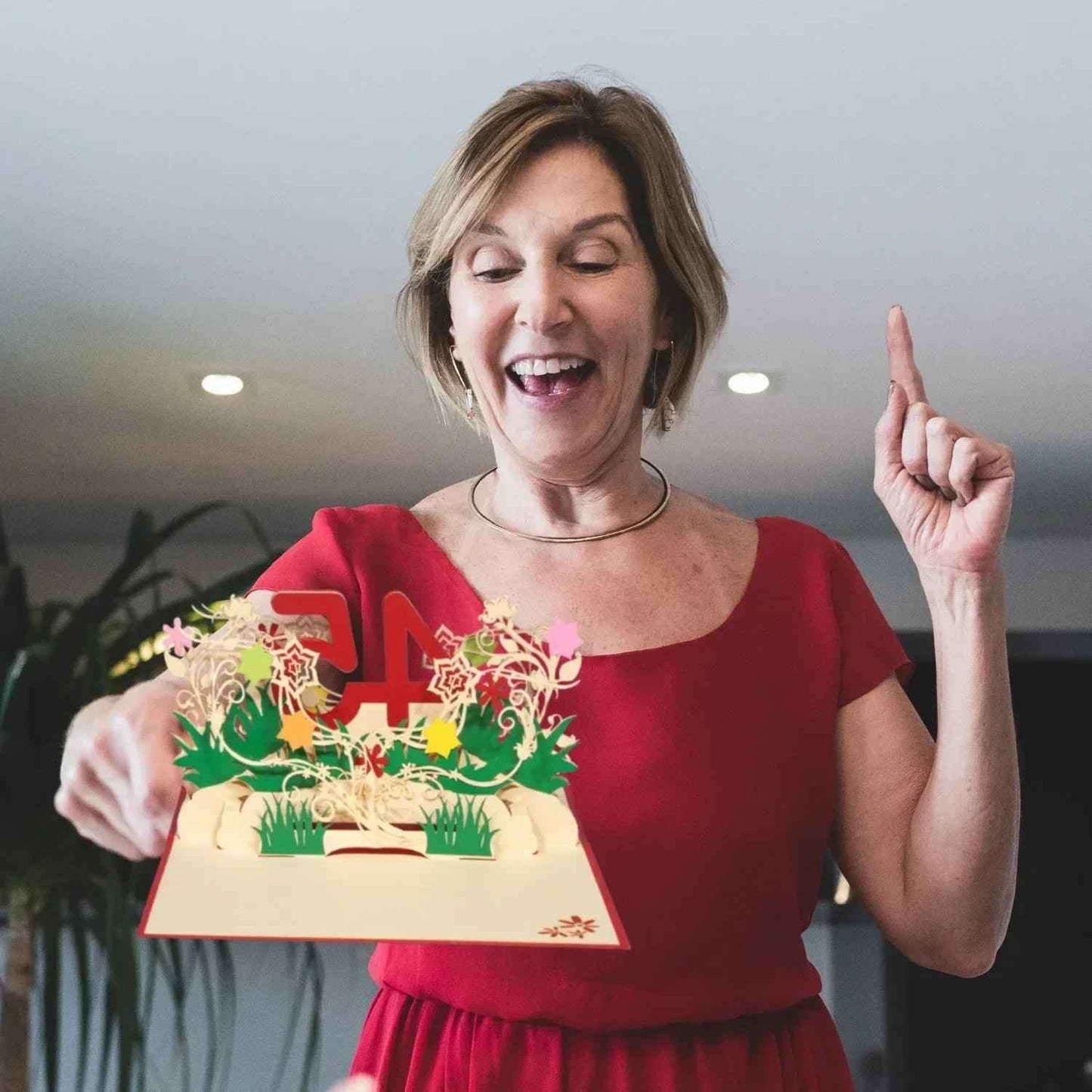 Pop-Up-Karte zum Geburtstag – Zahl 45, Geburtstagseinladung & Jubiläum, N326