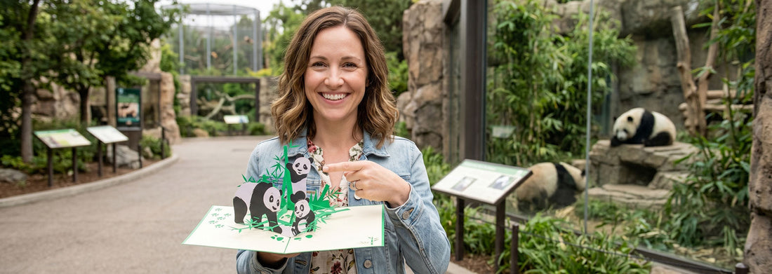 Zoo-Ticket verschenken mit Stil – Die 3D Pandabär Pop-Up Karte
