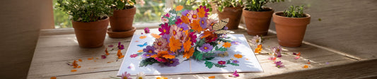 Die 3D Pop-Up Karte Blumen – ein Blumenstrauß der nie verwelkt