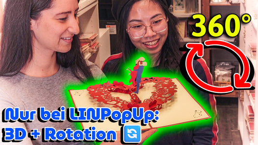 Moment… die dreht sich?! 😳 | LINPopUp Rotierende 3D Pop-Up Karten