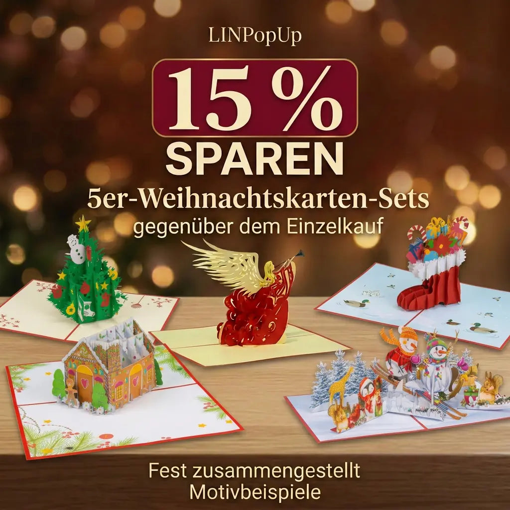 Weihnachtskarten 5er-Sets