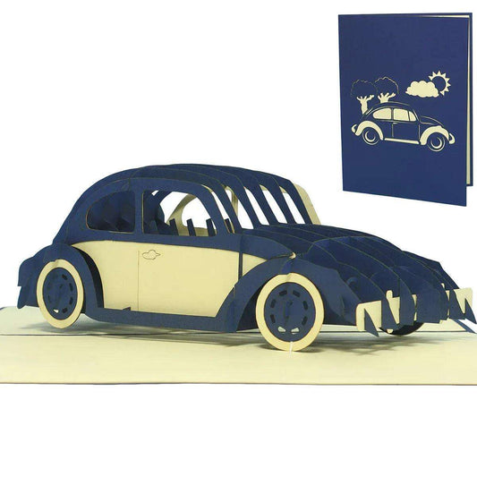 3D Pop-Up Karte Auto - Grußkarte, Geburtstagskarte, Geschenkidee, Männer, Junge & Technik-Fans, N215 - LINPopUp