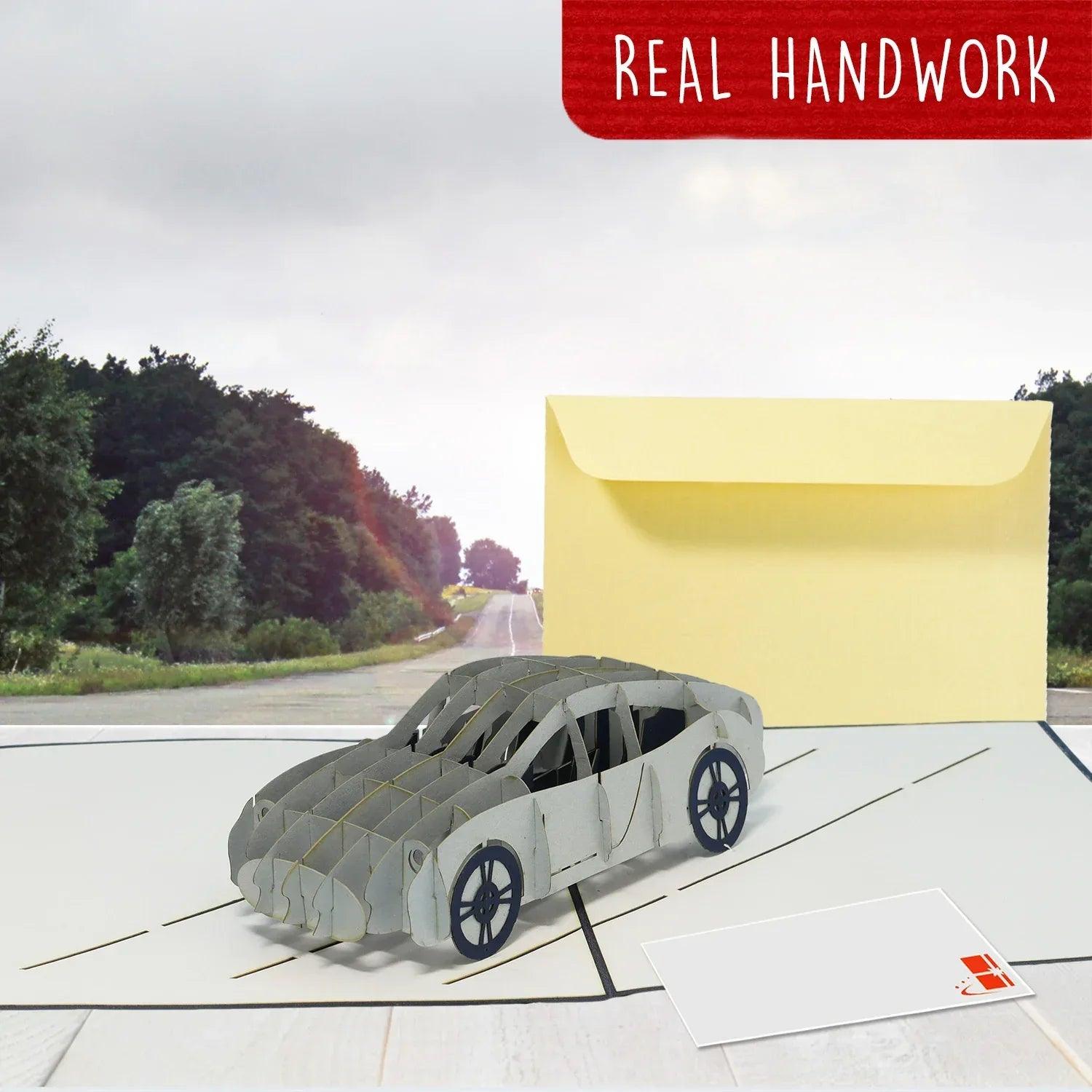 3D Pop-Up Karte, Auto, Sportwagen, N145 - LINPopUp
