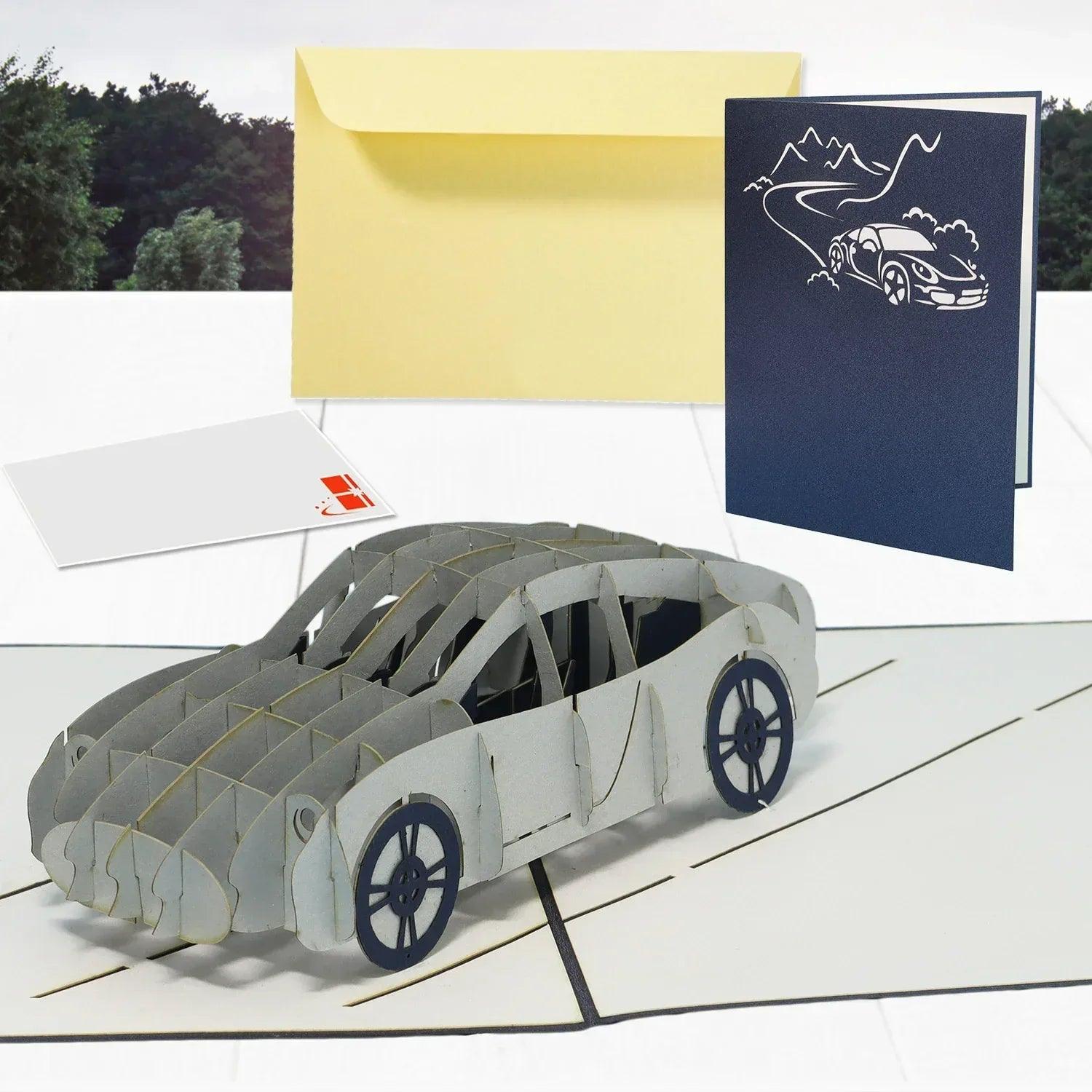 3D Pop-Up Karte, Auto, Sportwagen, N145 - LINPopUp