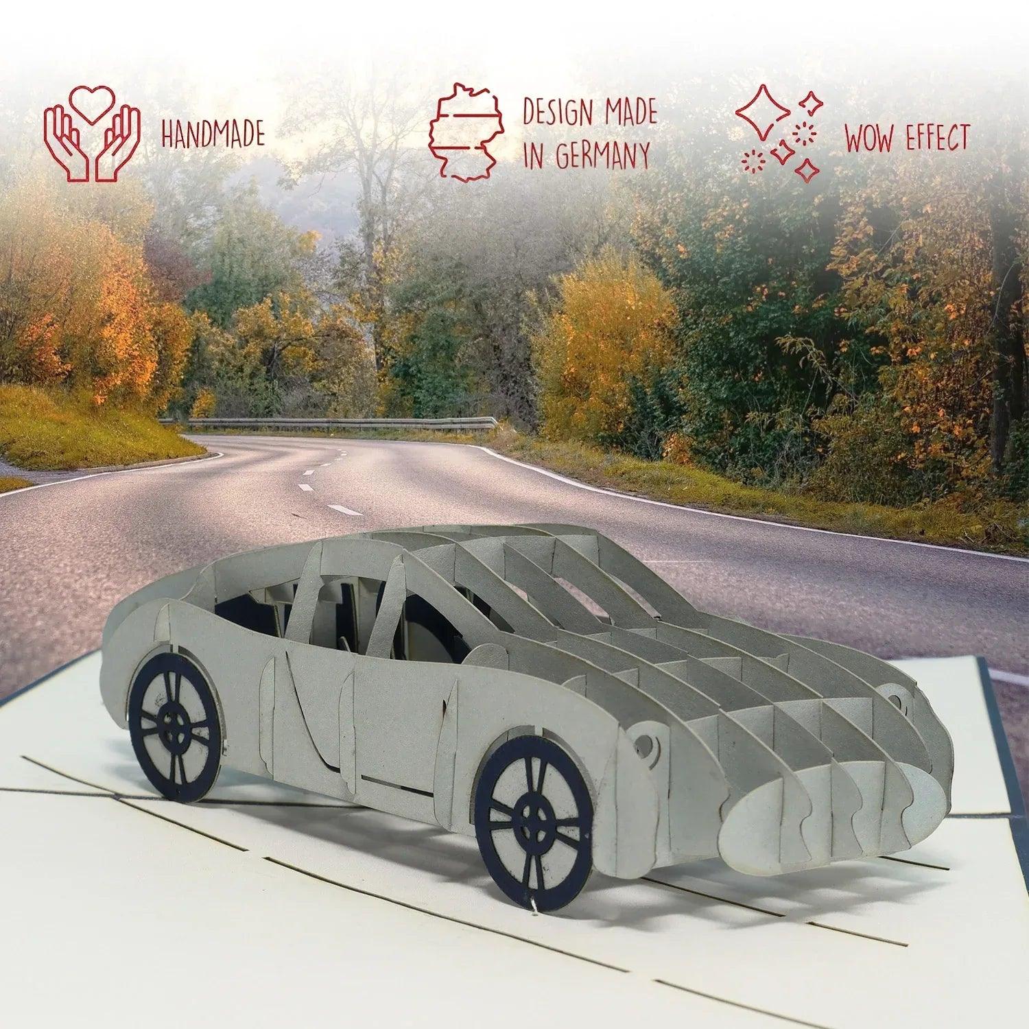 3D Pop-Up Karte, Auto, Sportwagen, N145 - LINPopUp