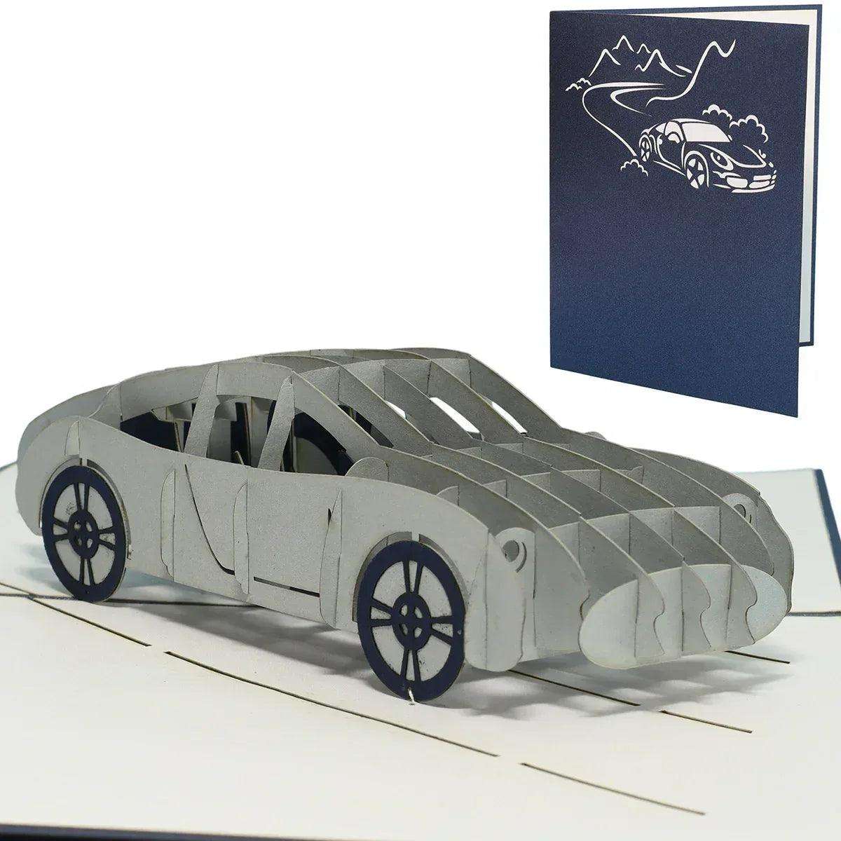 3D Pop-Up Karte, Auto, Sportwagen, N145 - LINPopUp