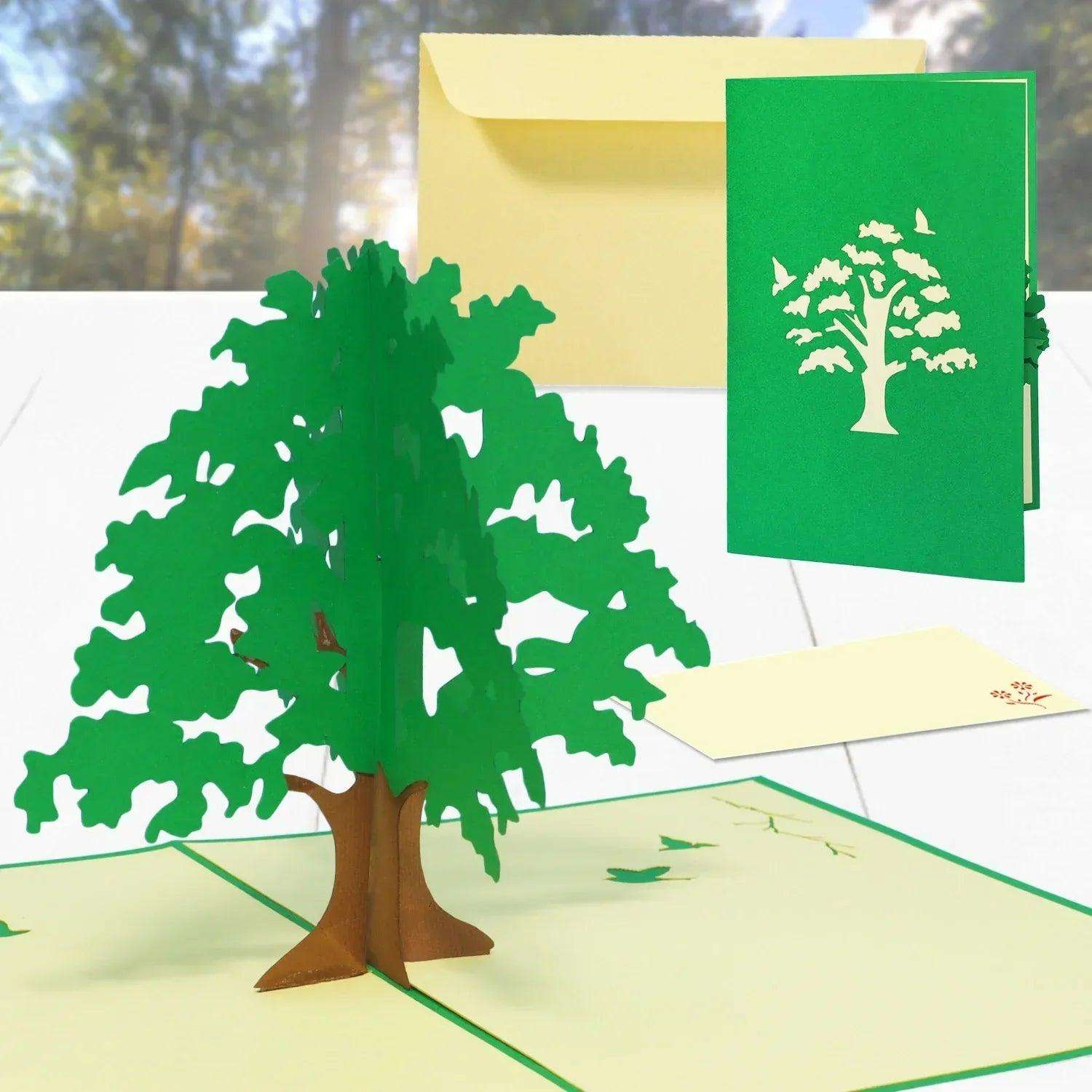 3D Pop-Up Karte Baum Natur, N50 - LINPopUp