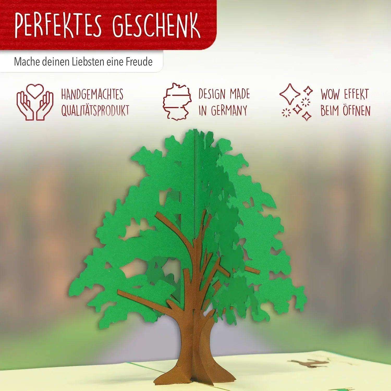 3D Pop-Up Karte Baum Natur, N50 - LINPopUp