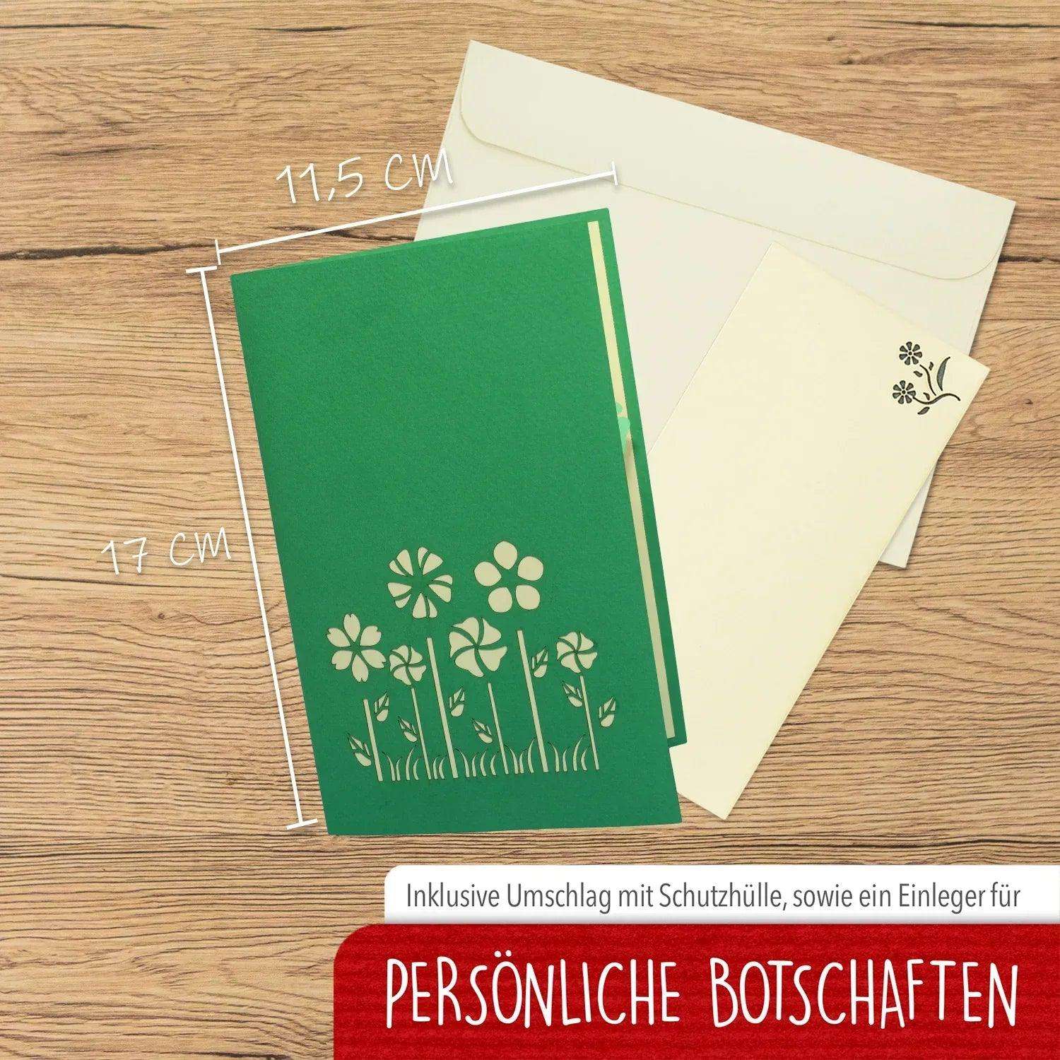 Pop Up Karte 3D Blumenwiese – Grußkarte Muttertag & Geburtstag LINPopUp 17376-N249