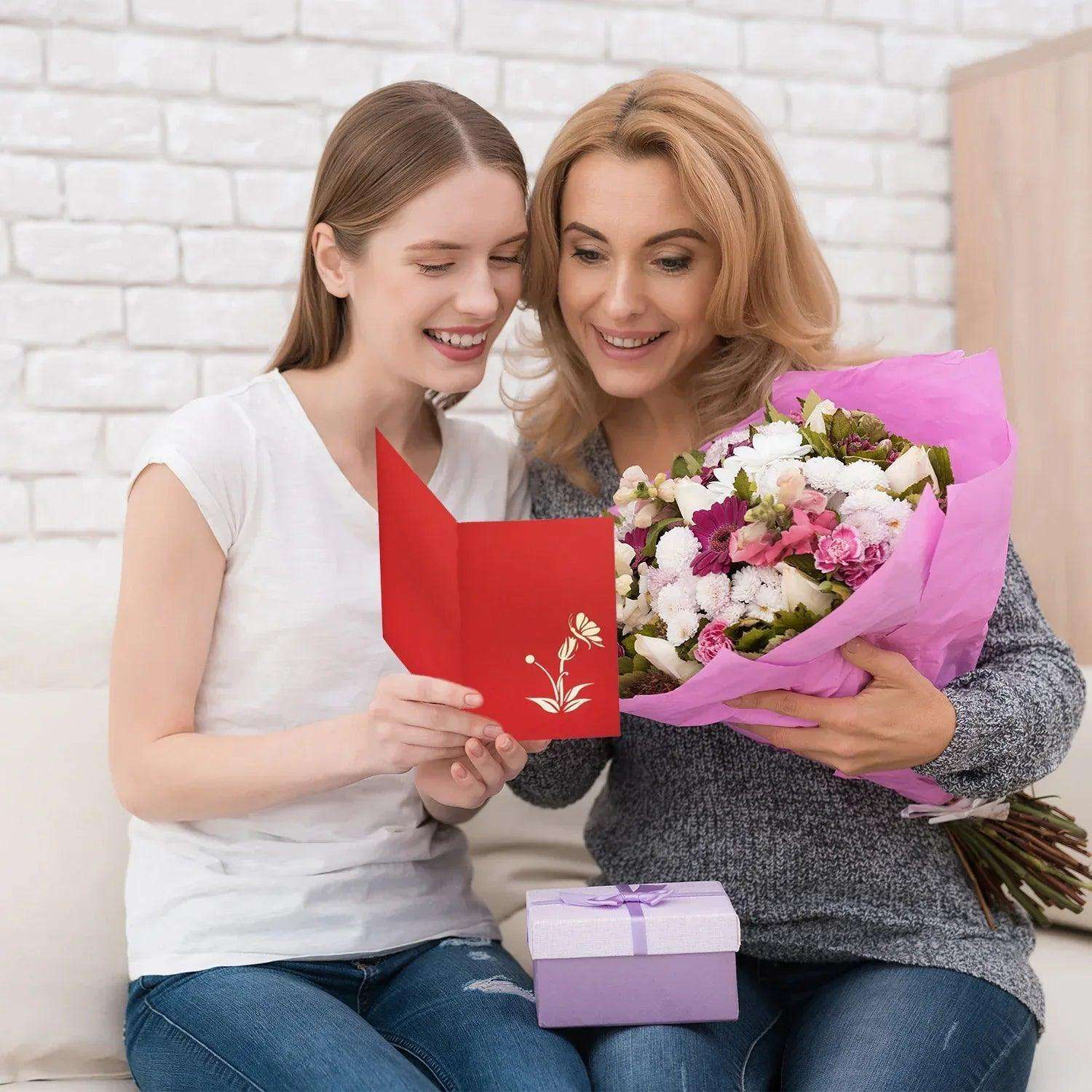 Pop Up Karte 3D Lilien Blumenstrauß – Grußkarte Geburtstag & Muttertag LINPopUp N36