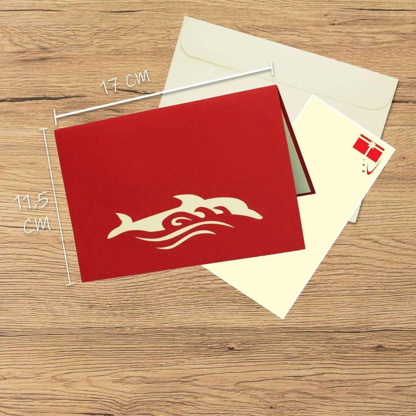 3D Pop-Up Karte Urlaub & Entspannung, Delfin, N139 - LINPopUp