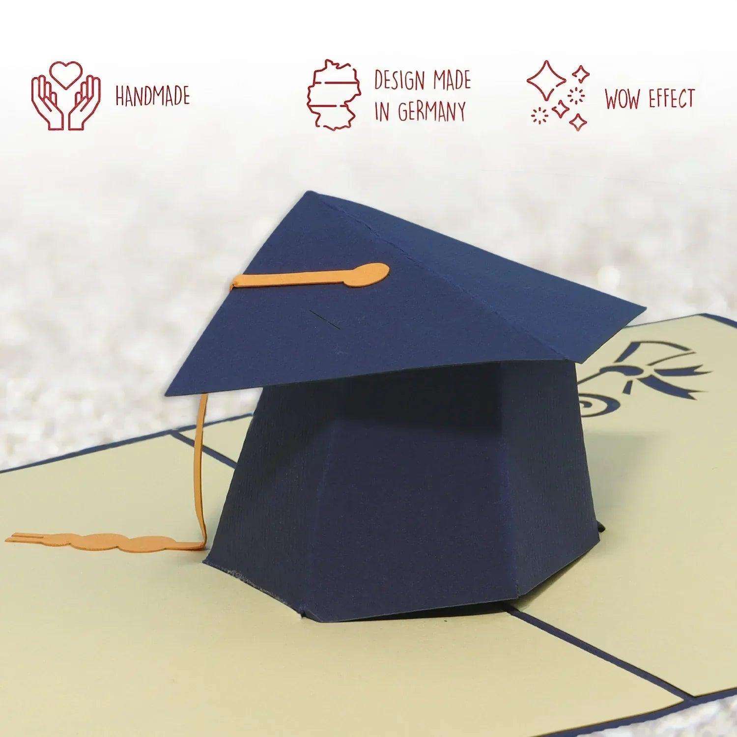 3D Pop-Up Karte Doktorhut Abschluss, N29 LINPopUp N29