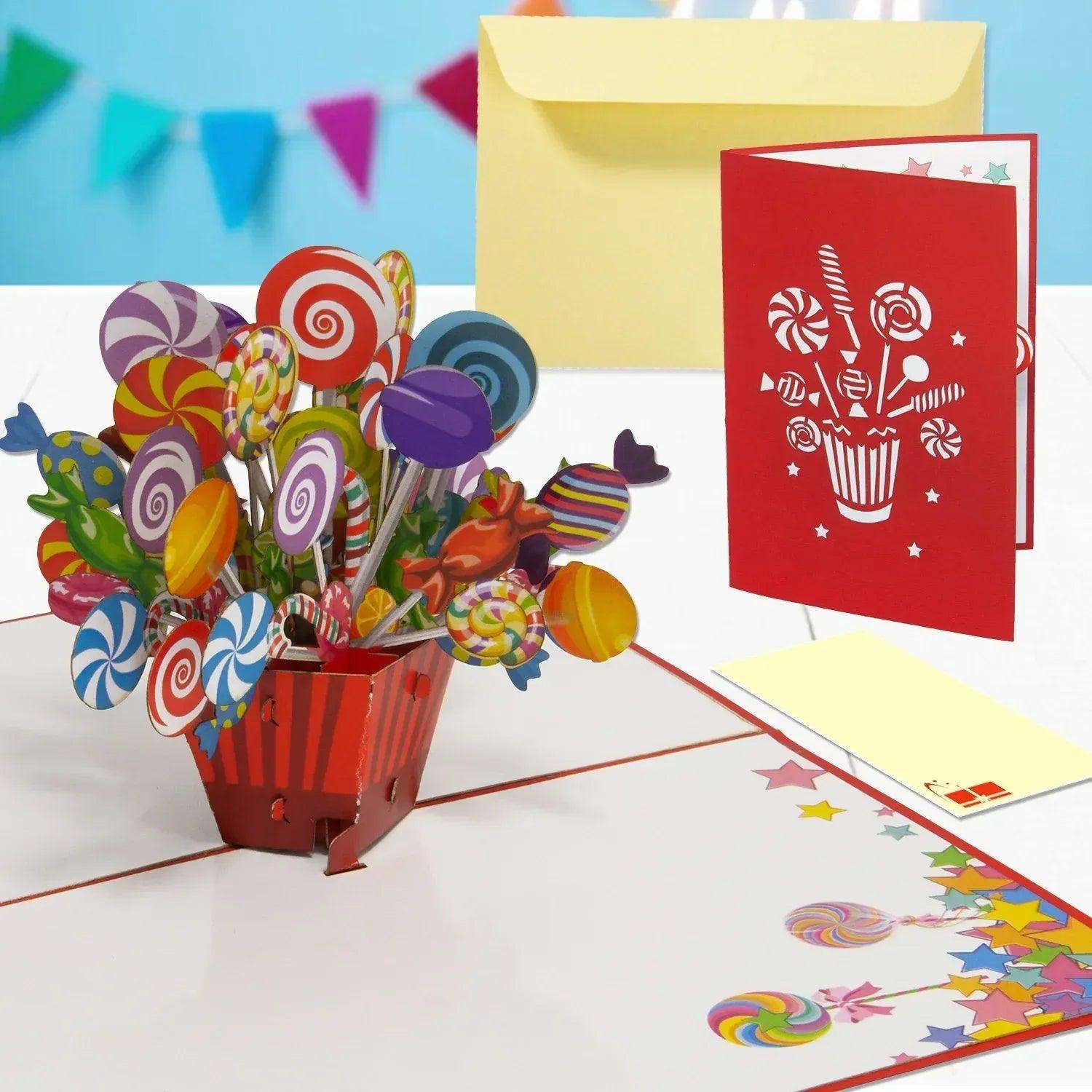 3D Pop-Up Karte Einschulung Lollies, N46 LINPopUp N46