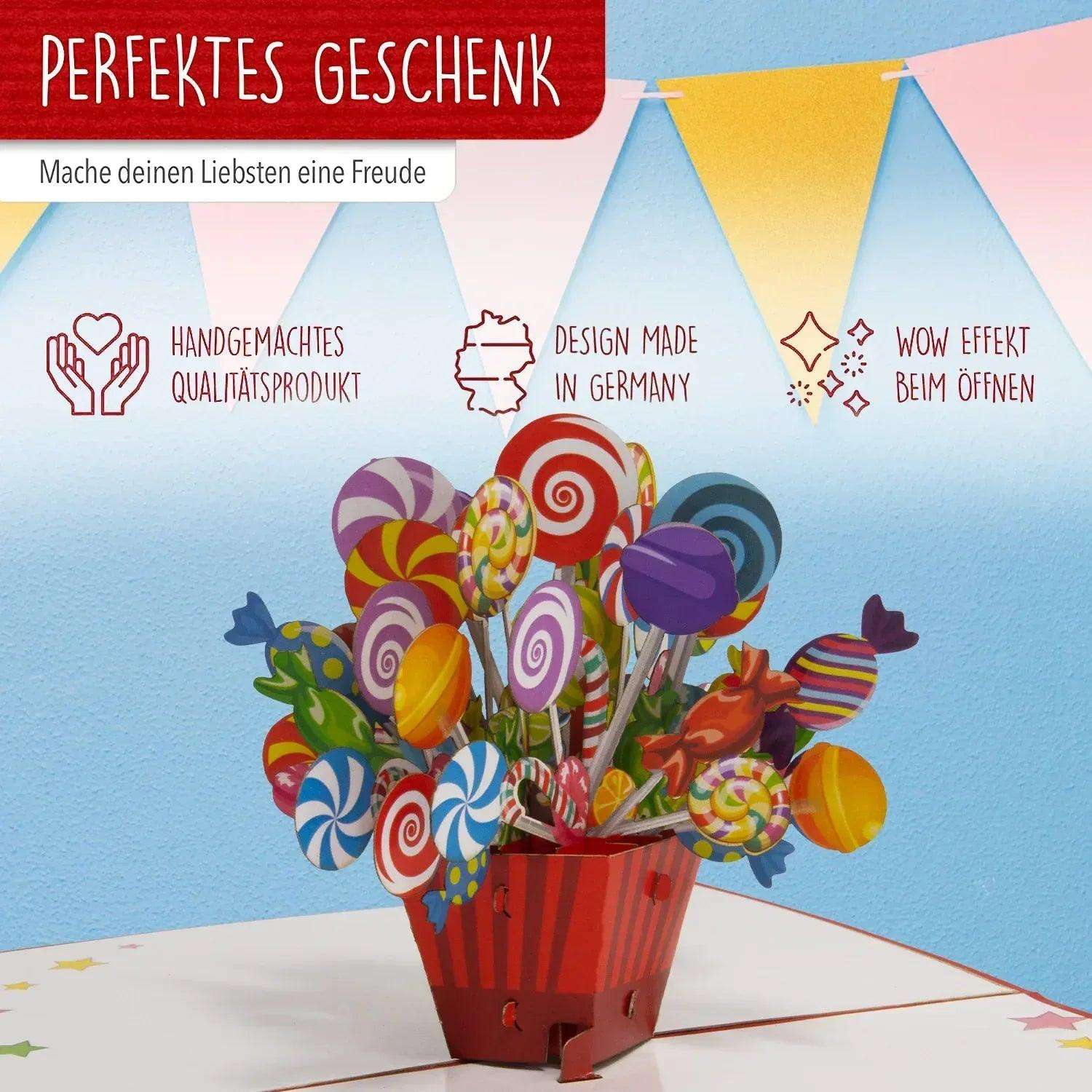 3D Pop-Up Karte Einschulung Lollies, N46 LINPopUp N46