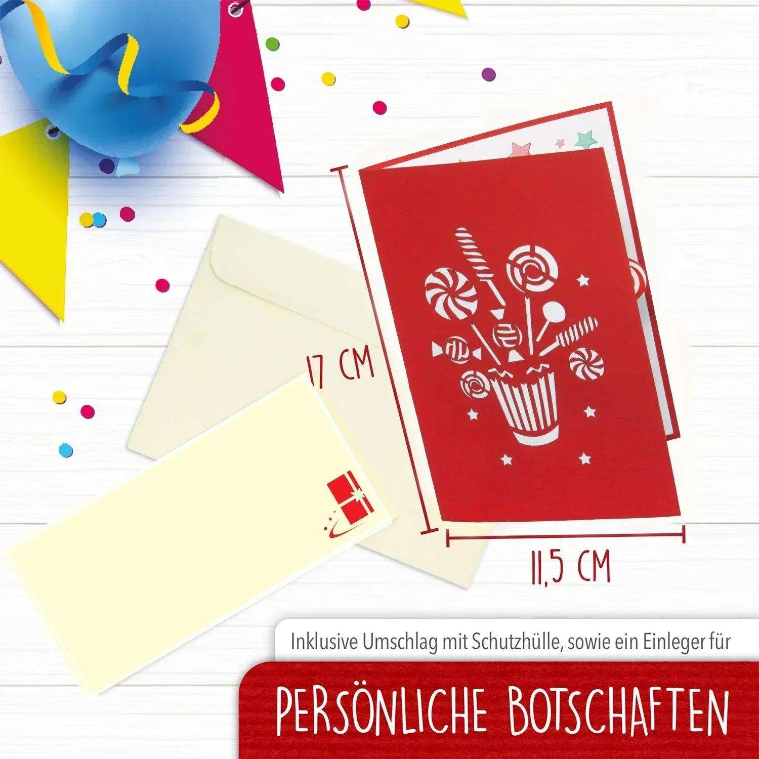 3D Pop-Up Karte Einschulung Lollies, N46 LINPopUp N46