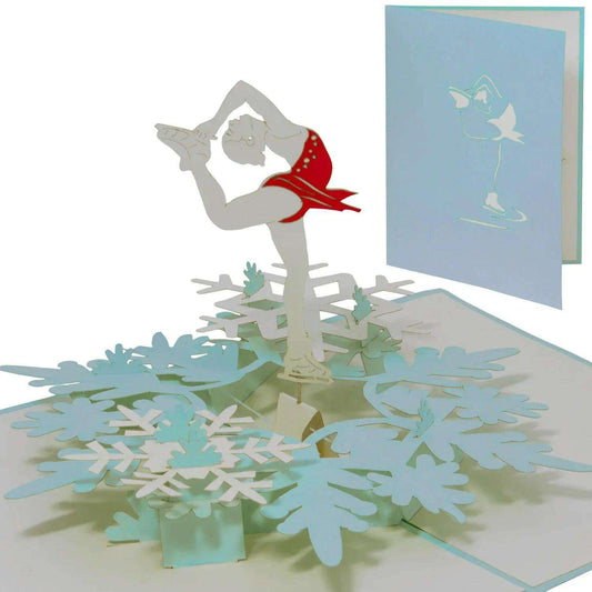 Rotierende 3D Pop-Up Karte – Eisläufer „Holiday on Ice“, N42 - LINPopUp