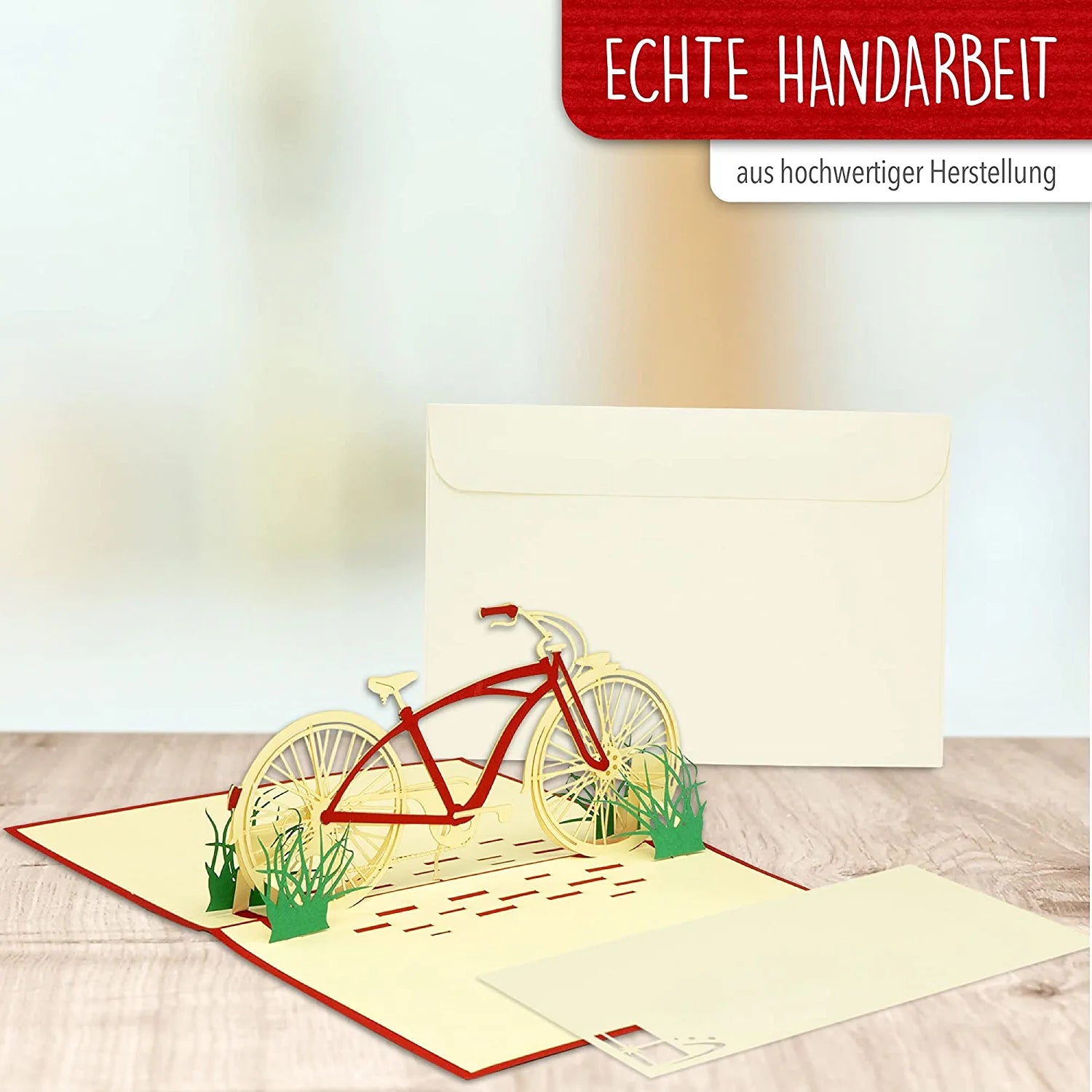 3D Pop-Up Karte Fahrrad - kreative Grußkarte für Radfahrer, N155