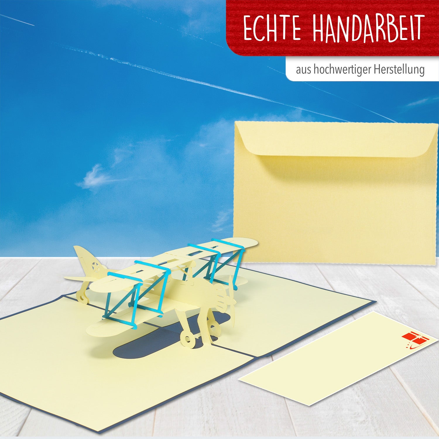 3D Pop-Up Karte Flugzeug, N146