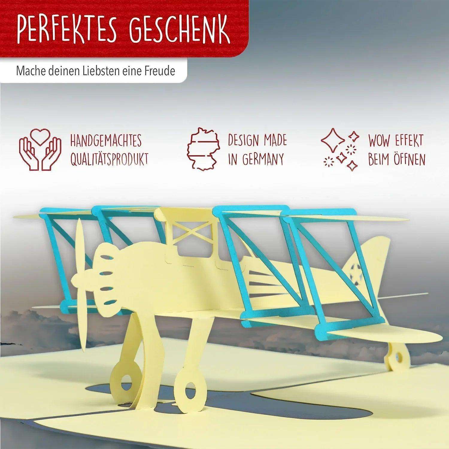 3D Pop-Up Karte Flugzeug, N146 - LINPopUp