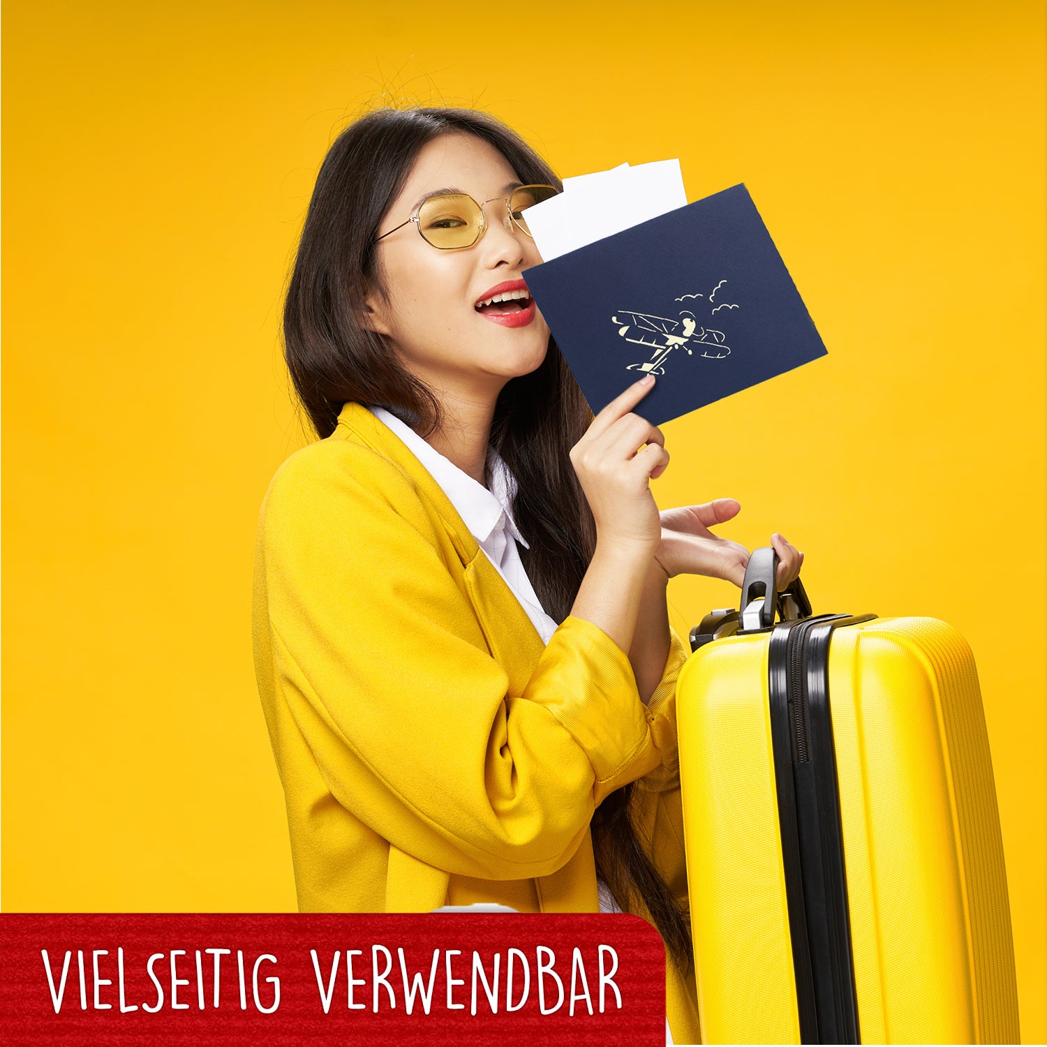 3D Pop-Up Karte Flugzeug, N146