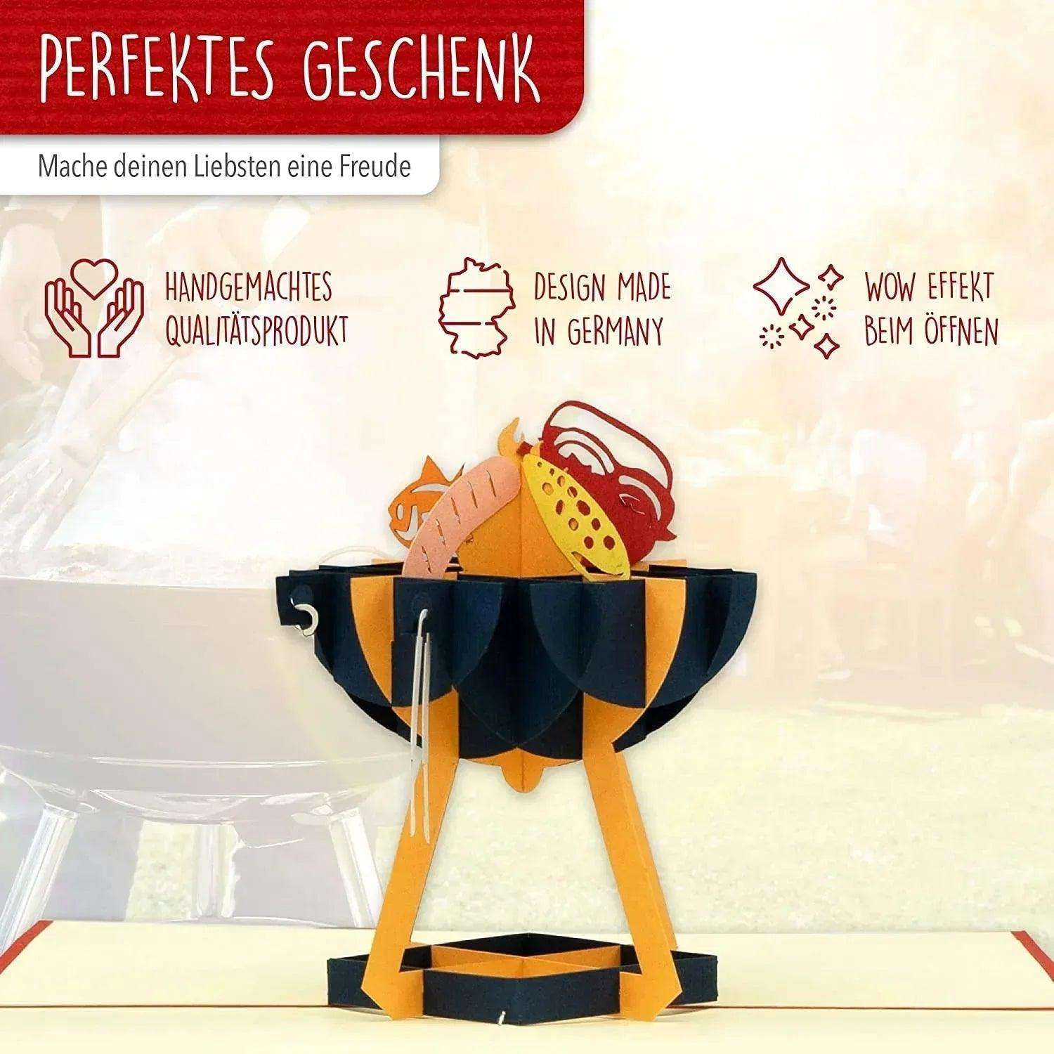 3D Pop-Up Karte Grill Grillanlage, N272 LINPopUp N272
