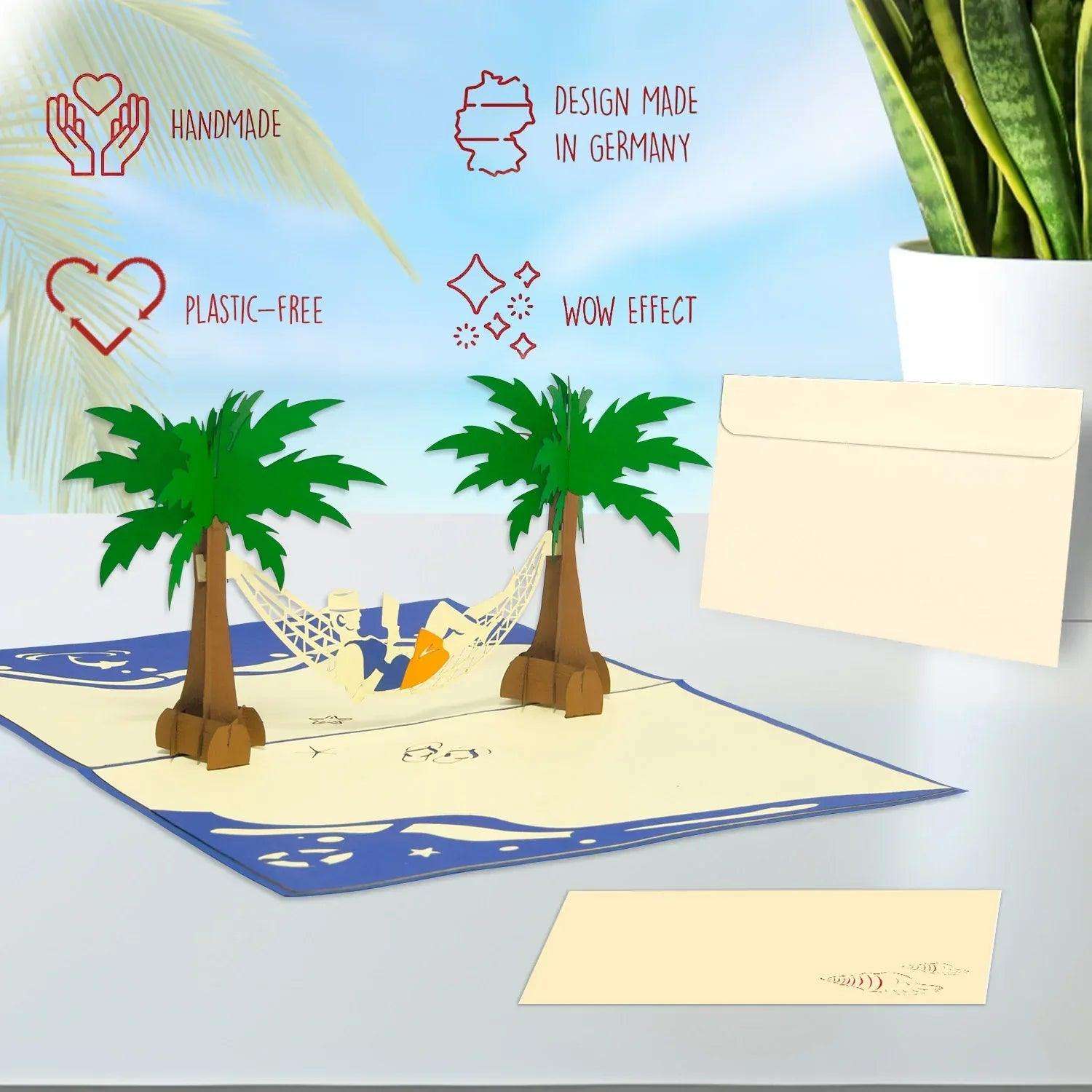 3D Pop-Up Karte Strand