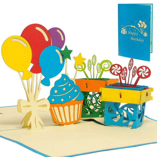 3D Pop-Up Karte Geburtstag Luftballons, N37 LINPopUp N37