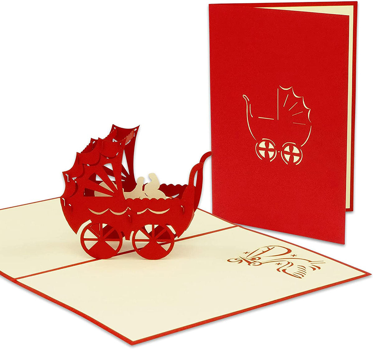 3D Pop-Up Karte Geburt - Geburtskarte, Einladungskarten Taufe, Willkommensfeier, Babyparty, N91