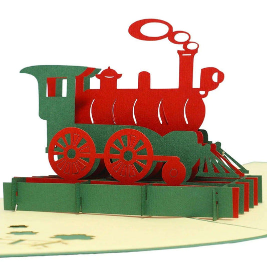3D Pop-Up Karte Lokomotive & Eisenbahn, N152 - LINPopUp