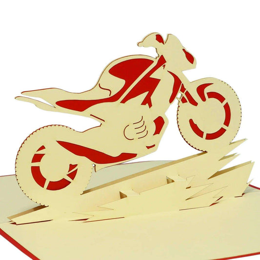 3D Pop-Up Karte Motorrad - Grußkarte für Biker & Motorradfans, N157 - LINPopUp