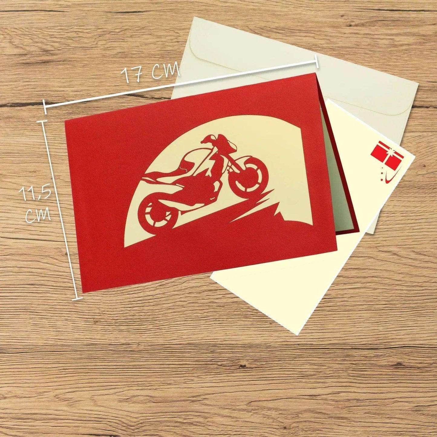 3D Pop-Up Karte Motorrad - Grußkarte für Biker & Motorradfans, N157 - LINPopUp