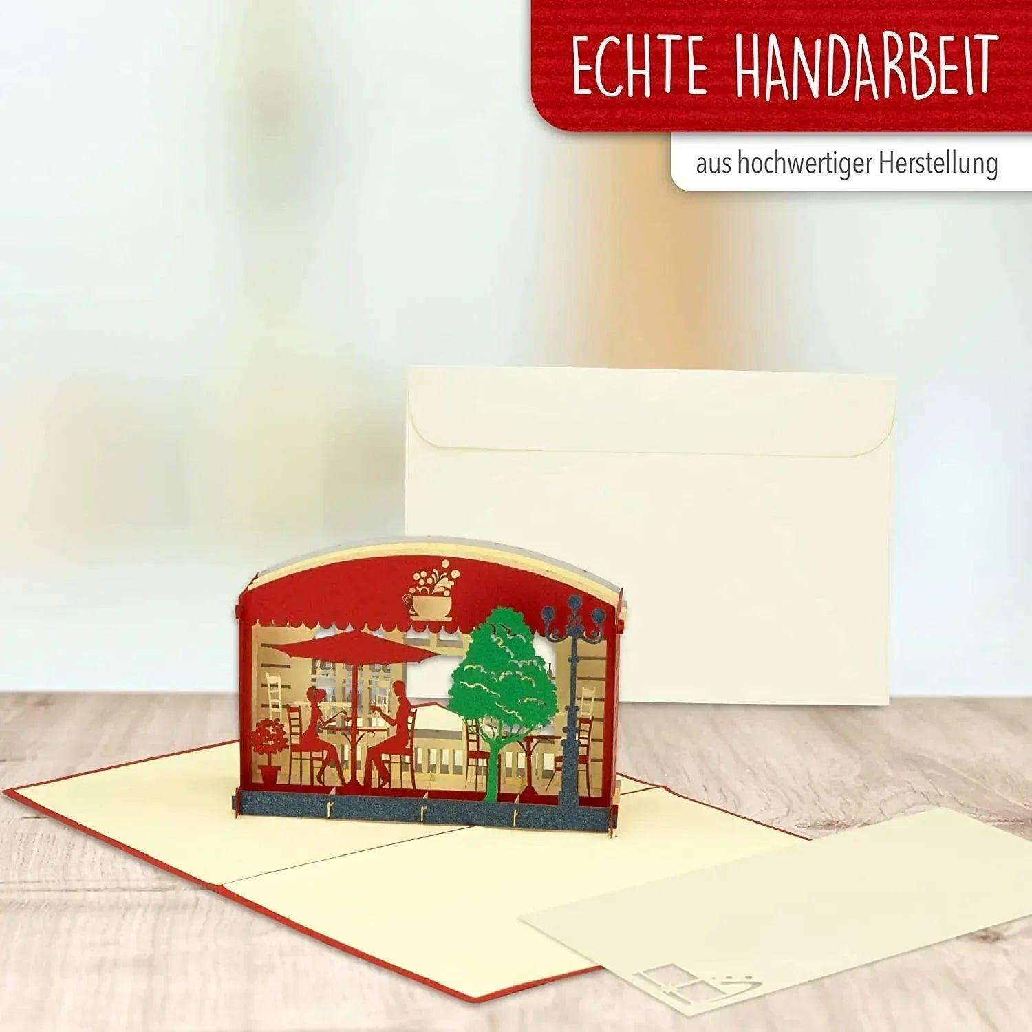 3D Pop-Up Karte Restaurant - Gutscheinkarte für Restaurantbesuch & Essen, N349 - LINPopUp