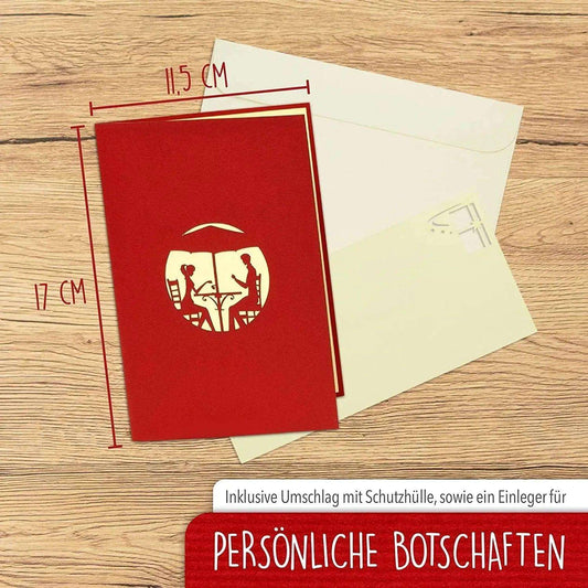 3D Pop-Up Karte Restaurant - Gutscheinkarte für Restaurantbesuch & Essen, N349 - LINPopUp