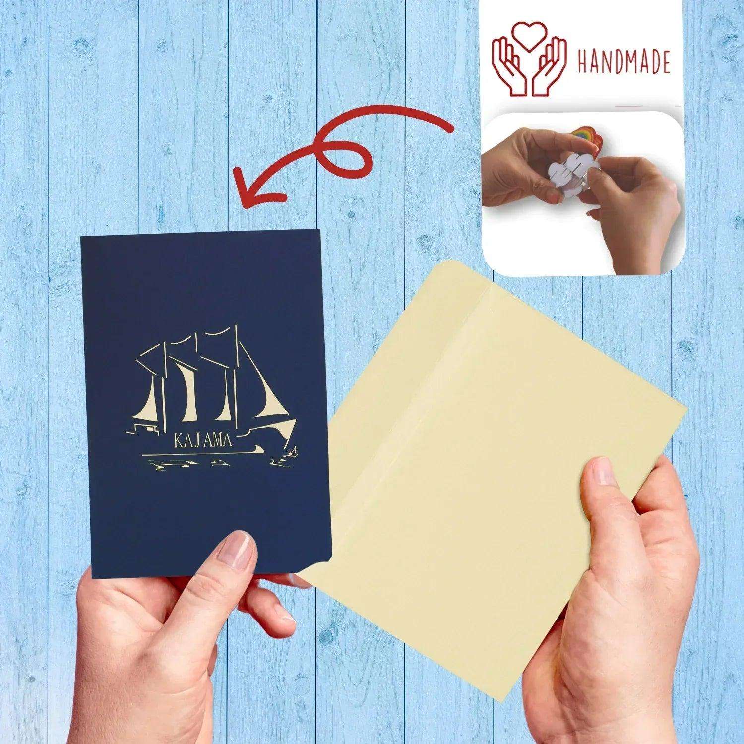 Pop-Up 3D Karte Schiff - Grußkarte mit Boot, Segelschiff, N117 LINPopUp N117