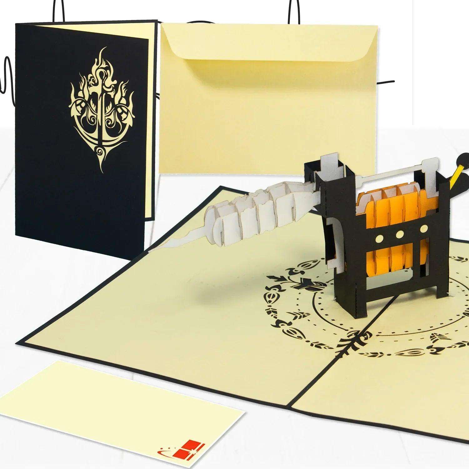 3D Pop-Up Karte Tattoomaschine, N31 - LINPopUp