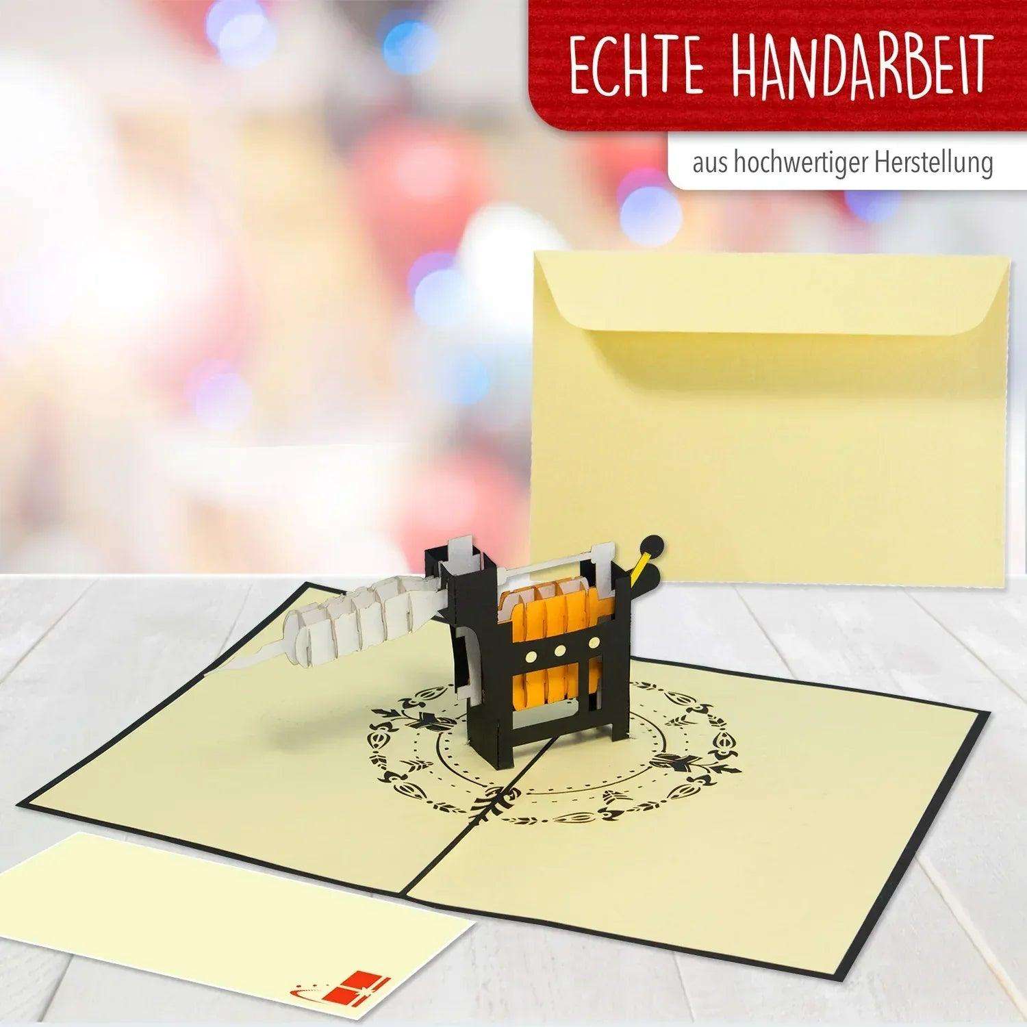 3D Pop-Up Karte Tattoomaschine, N31 - LINPopUp